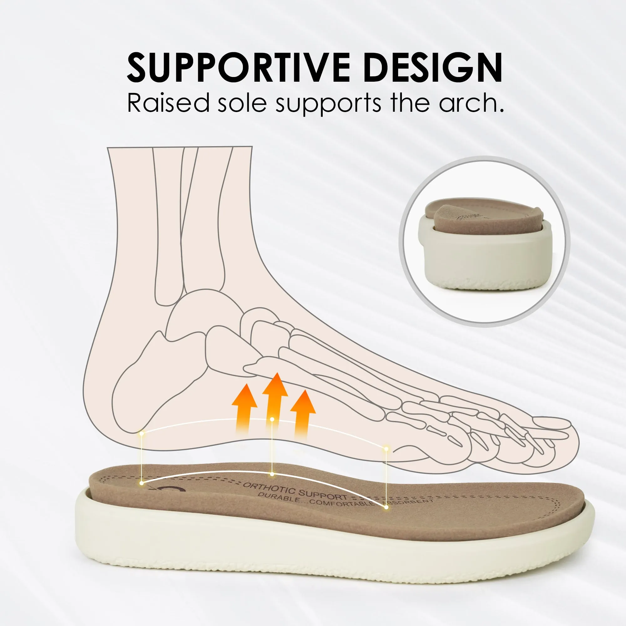 Brown Arch Support Sandals-Katie