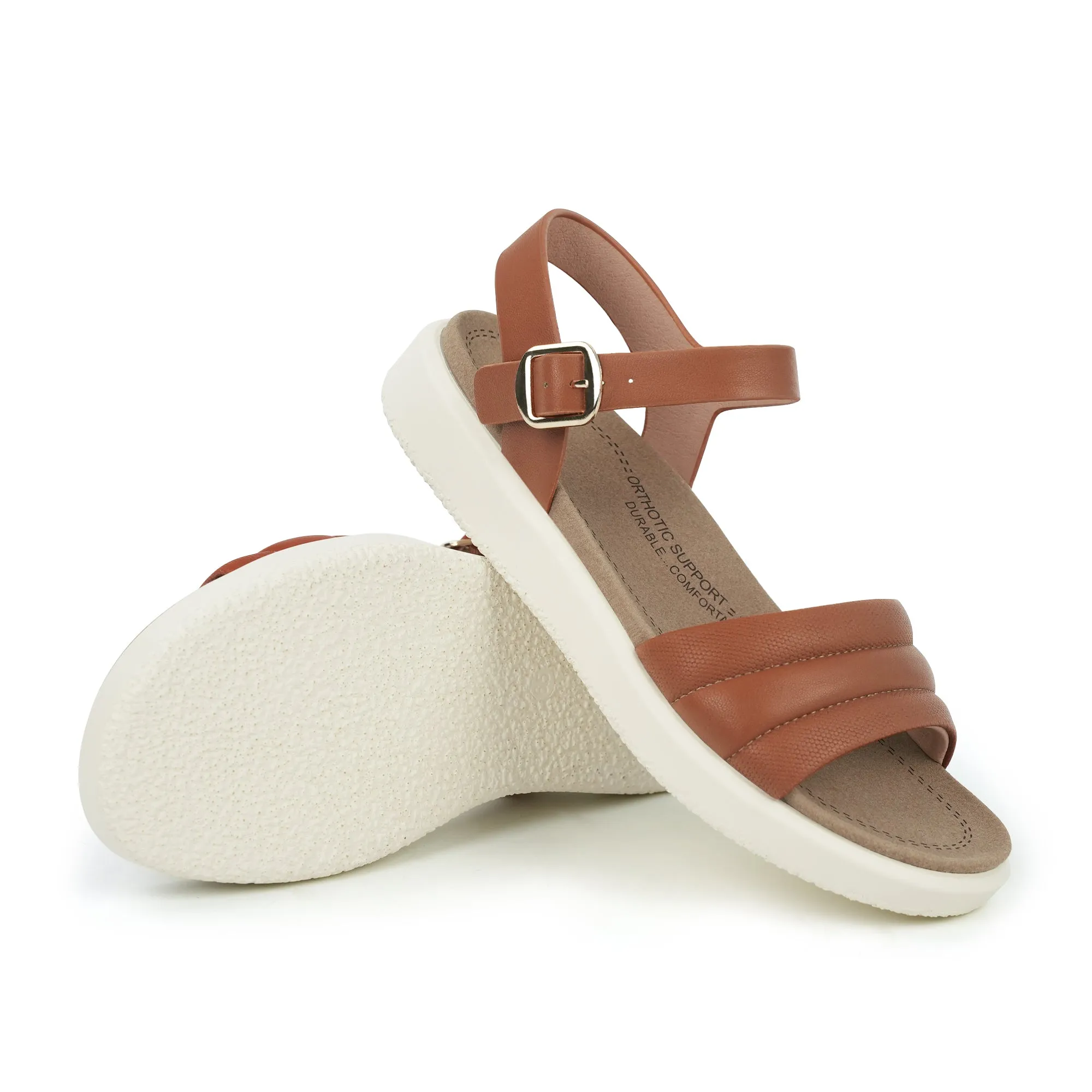 Brown Arch Support Sandals-Katie
