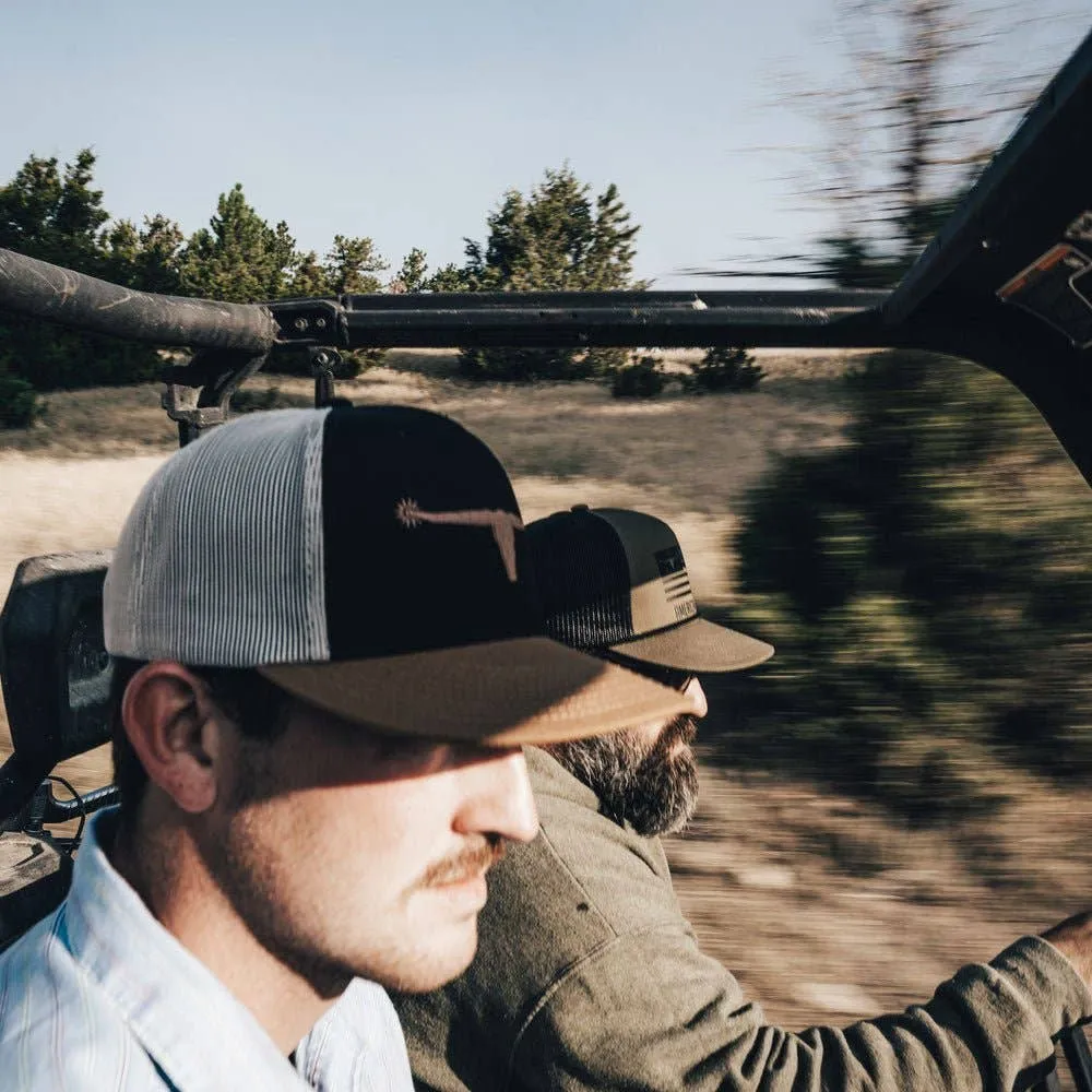 Bull Spurs Icon Hat: Black/Putty
