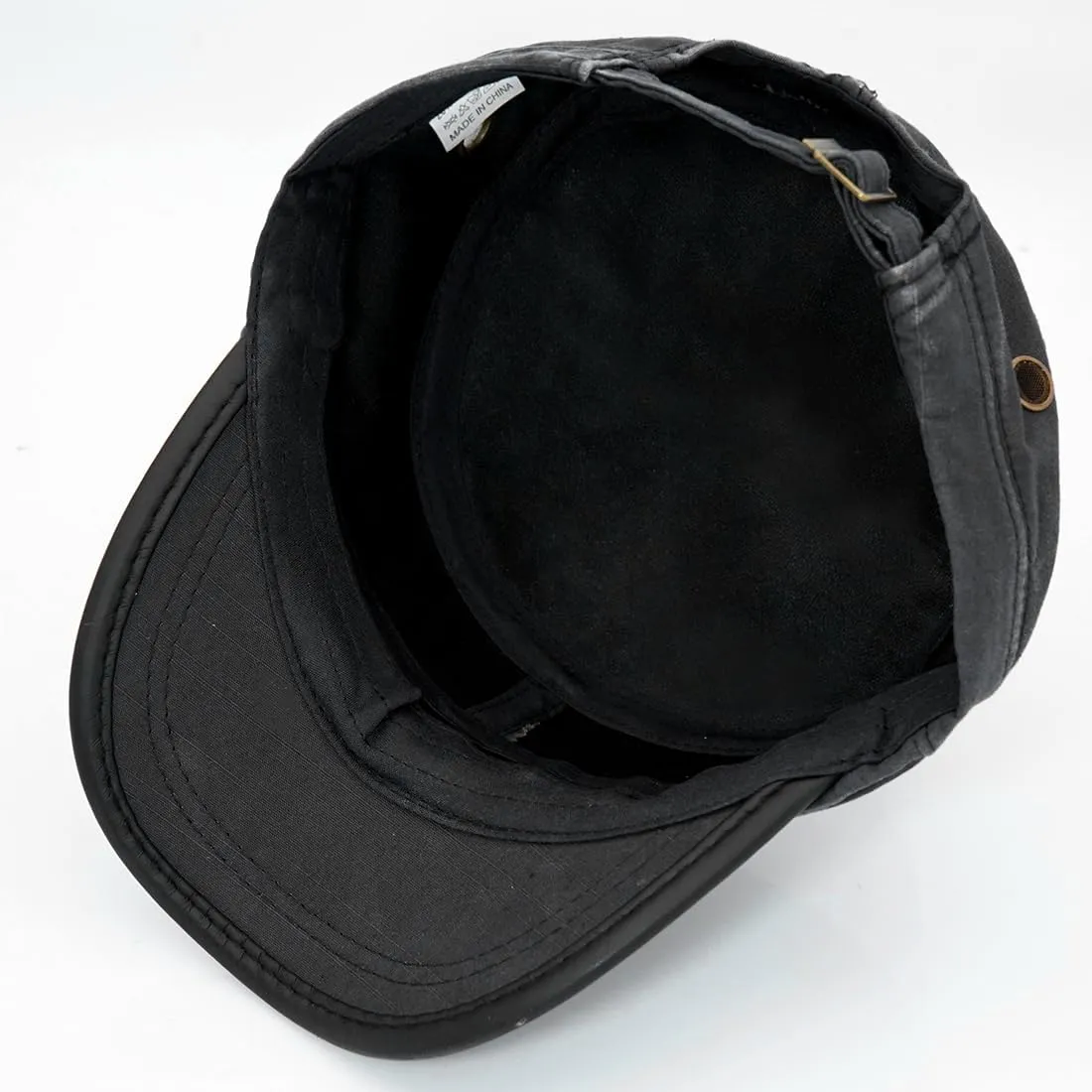 Cadet Army Hat 2 Pieces Flat Top Cap Unisex Military Hat for Women Men