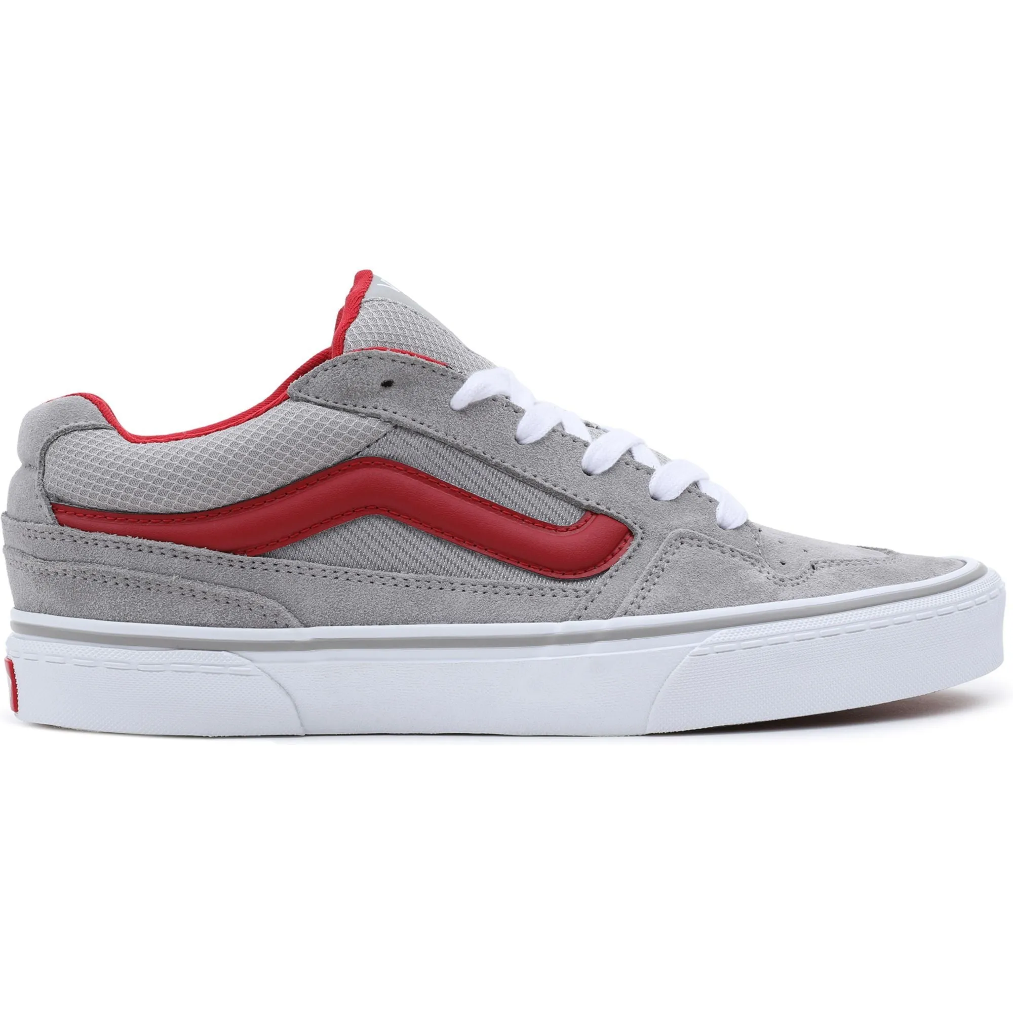 Caldrone Charcoal/Red Suede Mesh Trainer