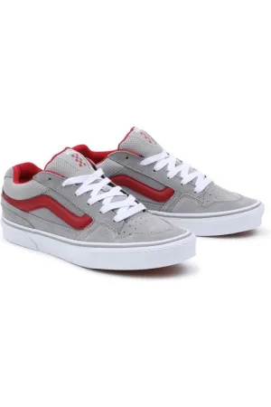 Caldrone Charcoal/Red Suede Mesh Trainer
