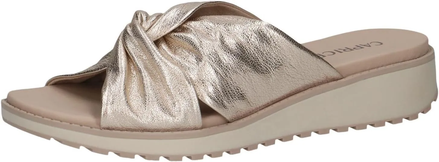 CAPRICE Women's Mule, Platinum Metal, 8