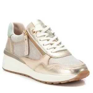 Carmela Leather Wedge Trainer 162268-GOLD