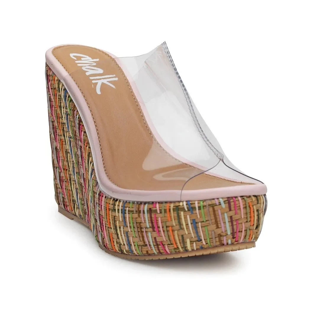 Chalk Candy Cane, Women's Wedges
