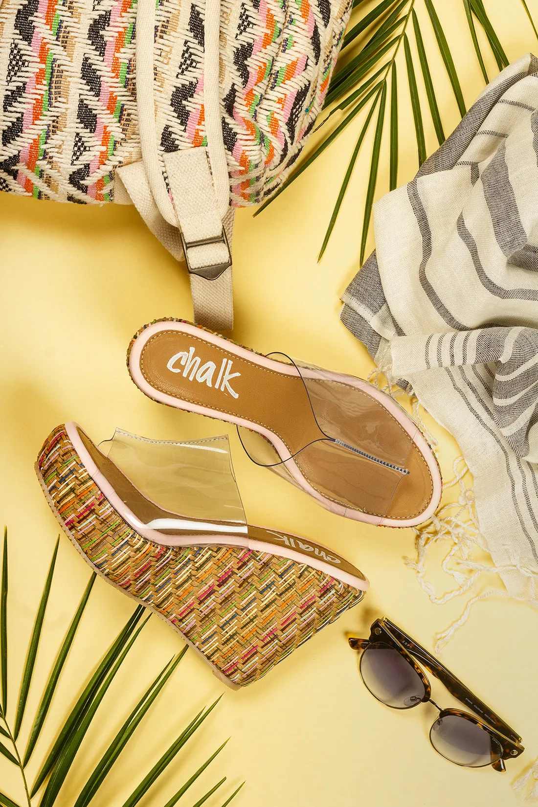 Chalk Candy Cane, Women's Wedges