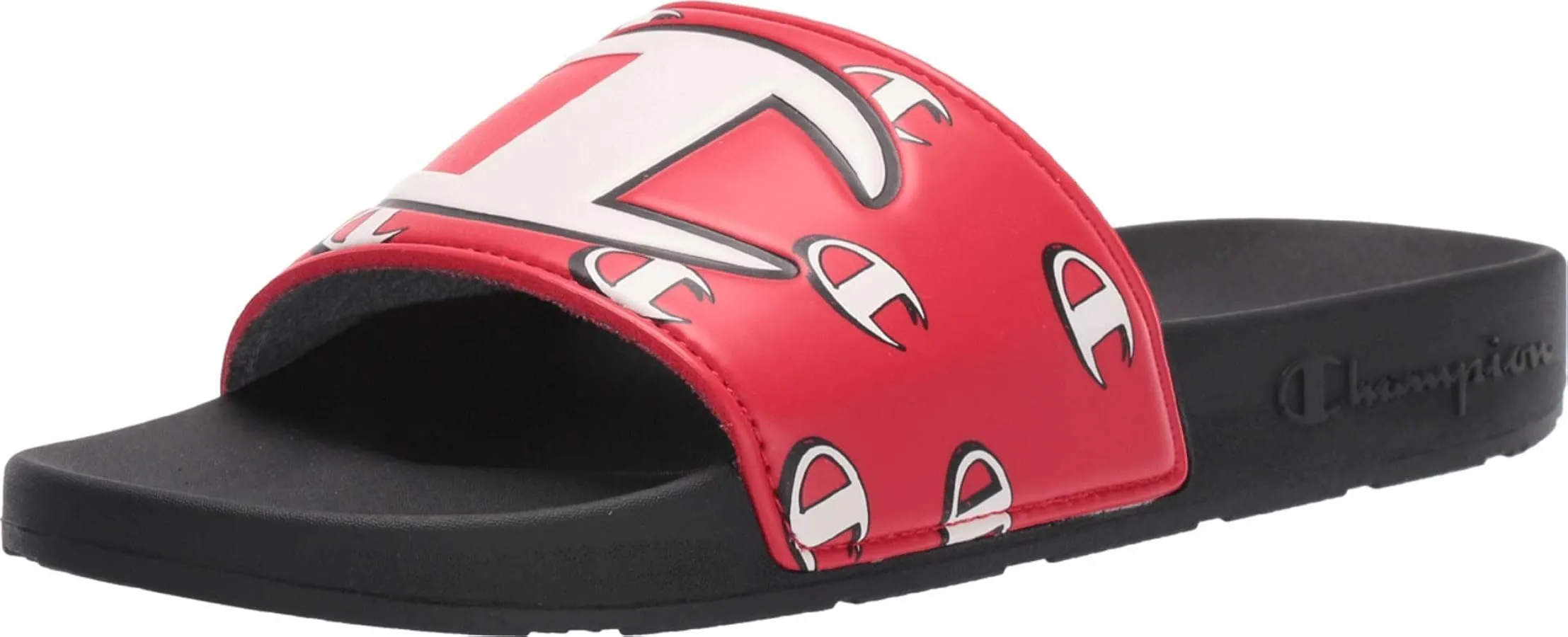 Champion Mens IPO Slides Sandal Flip Flops Repeat  C - BLK/RED