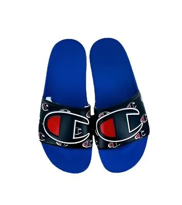 Champion Mens IPO Slides Sandal Flip Flops Repeat  C - ROY/BLK