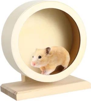 Chinchilla Cage Wheel Wooden Small Exercise Wheel Non-Run Disc Pet Plaything Comfortable Material s Size Toes and Nails Trainer