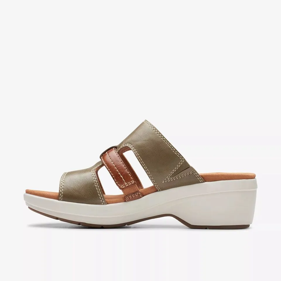 Clarks Women's Tuleah Jane Denim Combi | Olive Combie