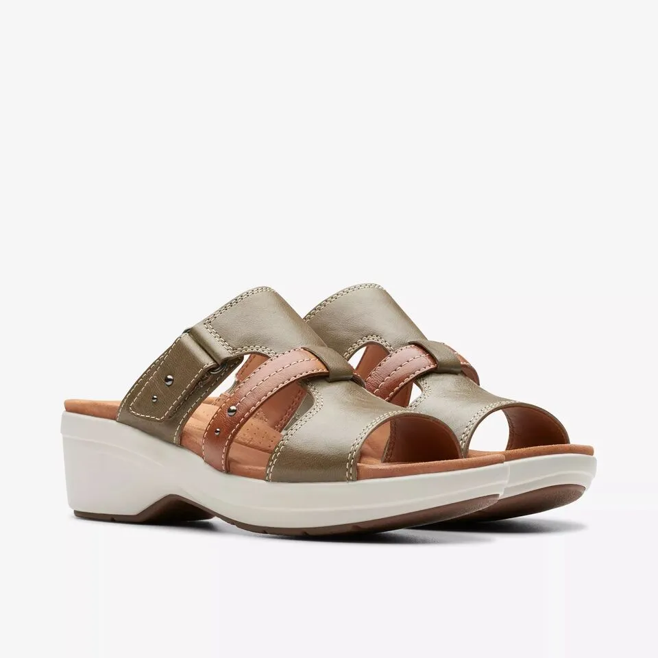 Clarks Women's Tuleah Jane Denim Combi | Olive Combie