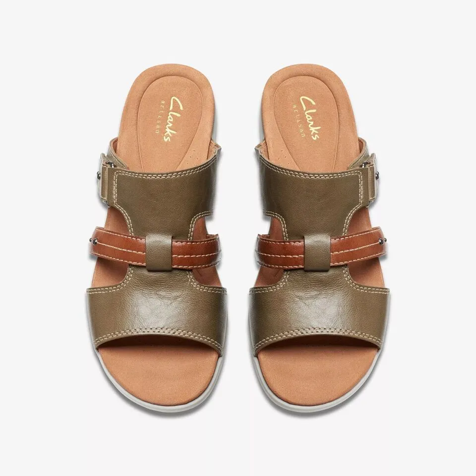 Clarks Women's Tuleah Jane Denim Combi | Olive Combie