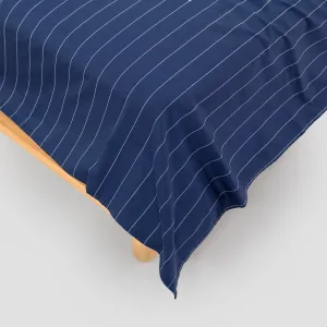 Classic Navy Pinstripes Flat Sheet