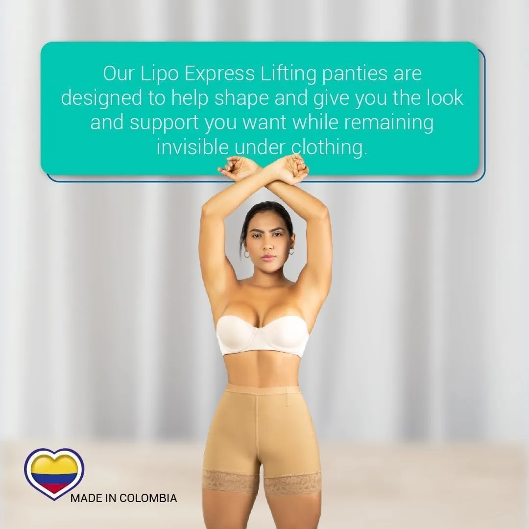 Colombian Tummy Control Extreme Lifting Panties- Compression Shaping Shorts for Daily Use Premolded For A Natural Look