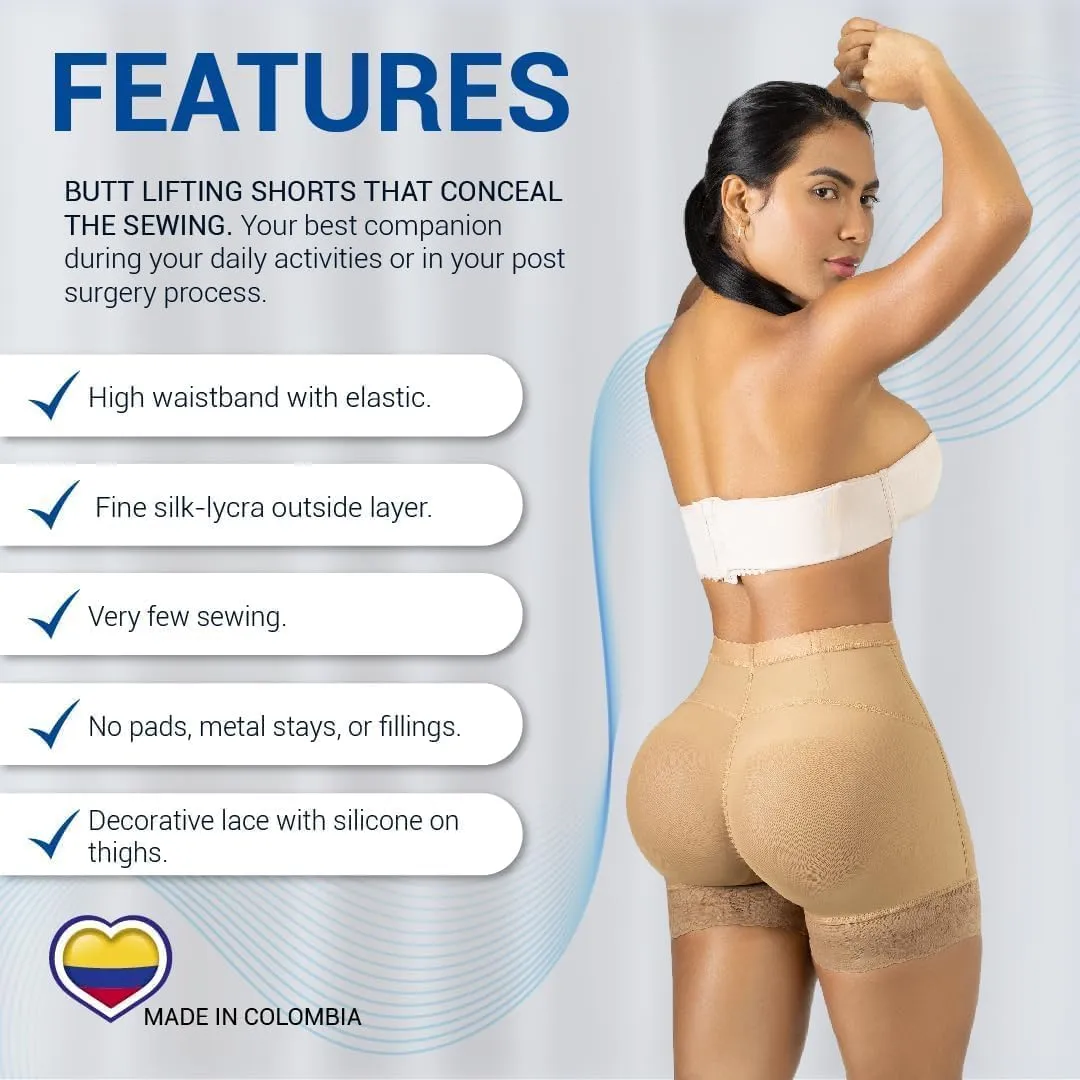 Colombian Tummy Control Extreme Lifting Panties- Compression Shaping Shorts for Daily Use Premolded For A Natural Look