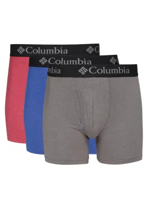 Columbia Men Na Performance Cotton / Stretch 3 Pack Solid Boxer Brief (Non Returnable)