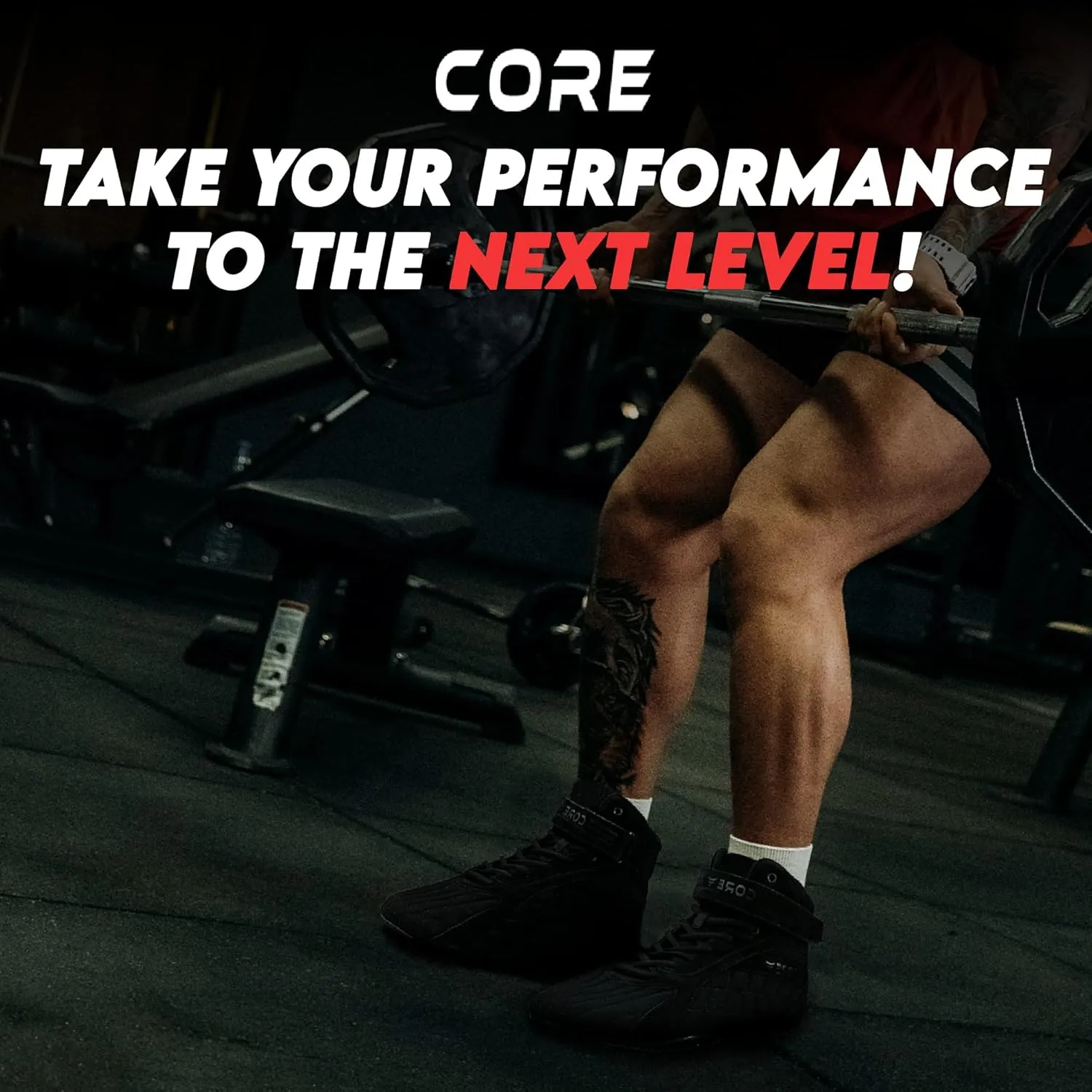 CORE Bodybuilding Shoes - Squat Shoes for Men and Women - Weightlifting Shoes for Powerlifting, Deadlifting & Gym Training - Non-Slip Flat Sole Weight Lifting Shoes - Deadlift Shoes with Arch Support