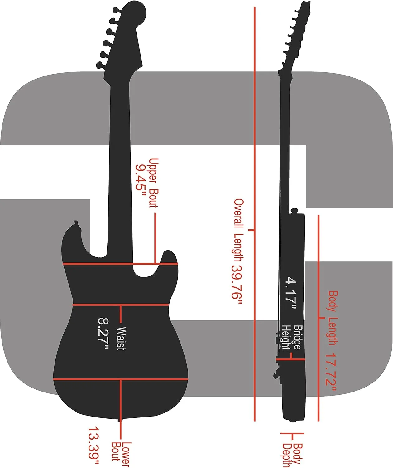 Crossrock Hardshell Arch Top Wood Case fits Les Paul Electric Guitars-Black(CRW620LBK)