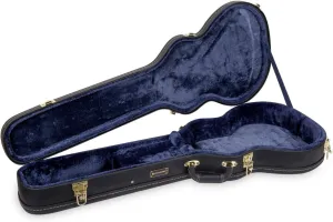 Crossrock Hardshell Arch Top Wood Case fits Les Paul Electric Guitars-Black(CRW620LBK)