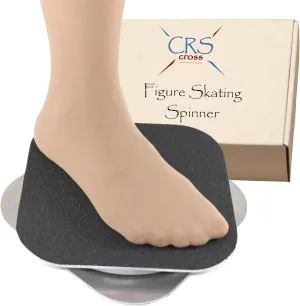 CRS Cross Figure Skating Spinner. Off Ice Spinning Training Aid for Ice Skaters, Gymnastics, Dance and Ballet. Metal 8 Inch Spin Trainer for Any Flat Surface.