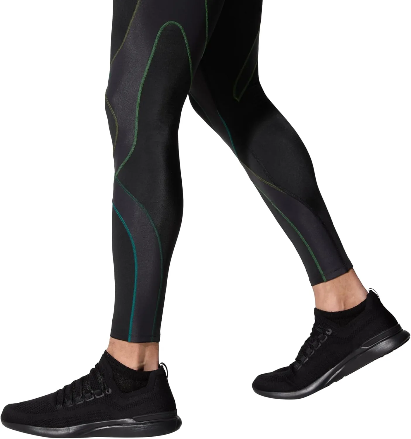 CW-X Men's Stabilyx Joint Support Compression Sports Tights, Pants for Running and Recovery