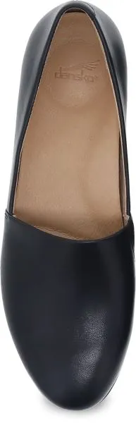 Dansko Black Milled Larisa Womens Flat Shoes 2036-020200