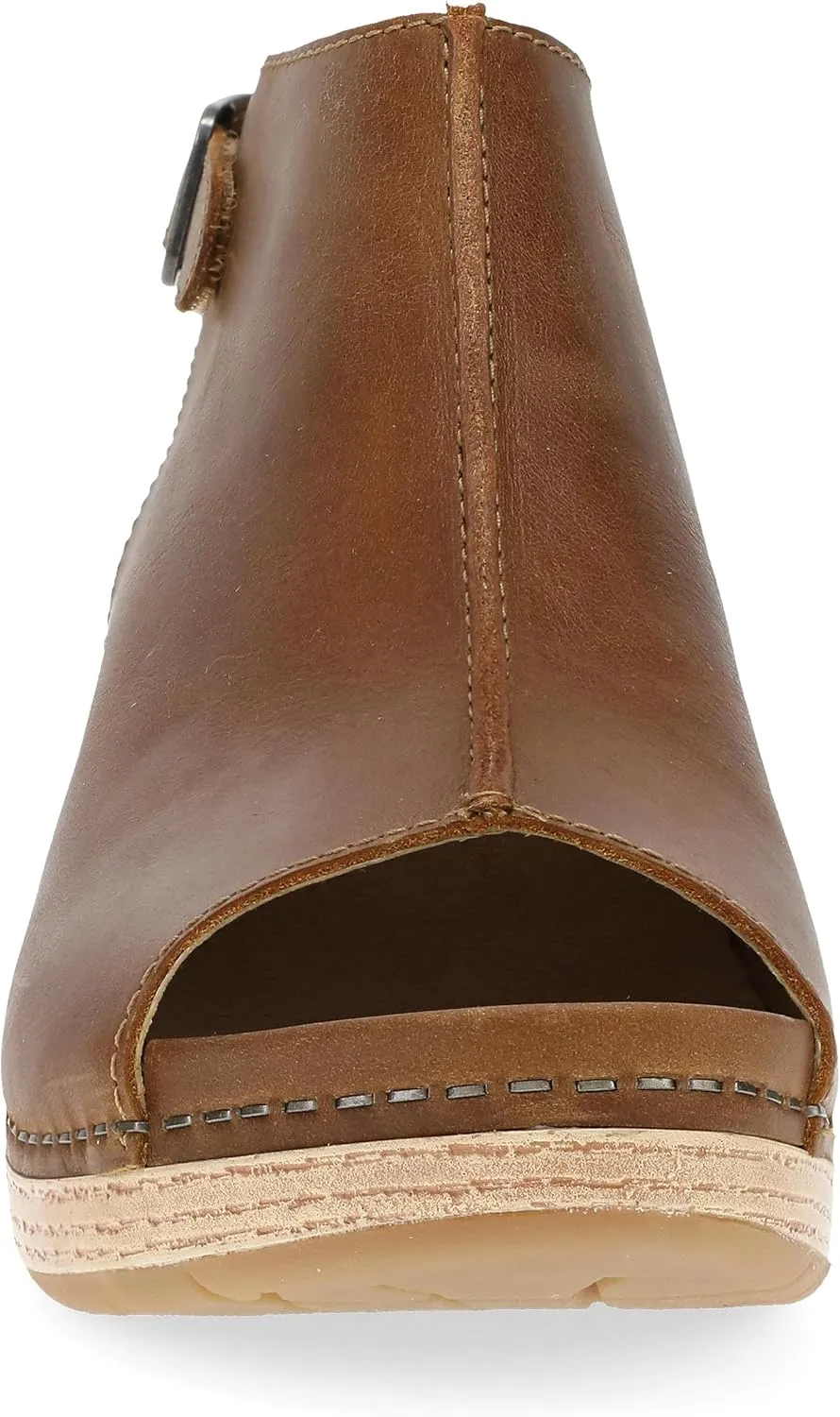 Dansko Lizzy Peep-Toe Booties for Women - Linings from Recycled Materials and Leather for Breathability- Lightweight Rubber Outsole for Long-Lasting Wear