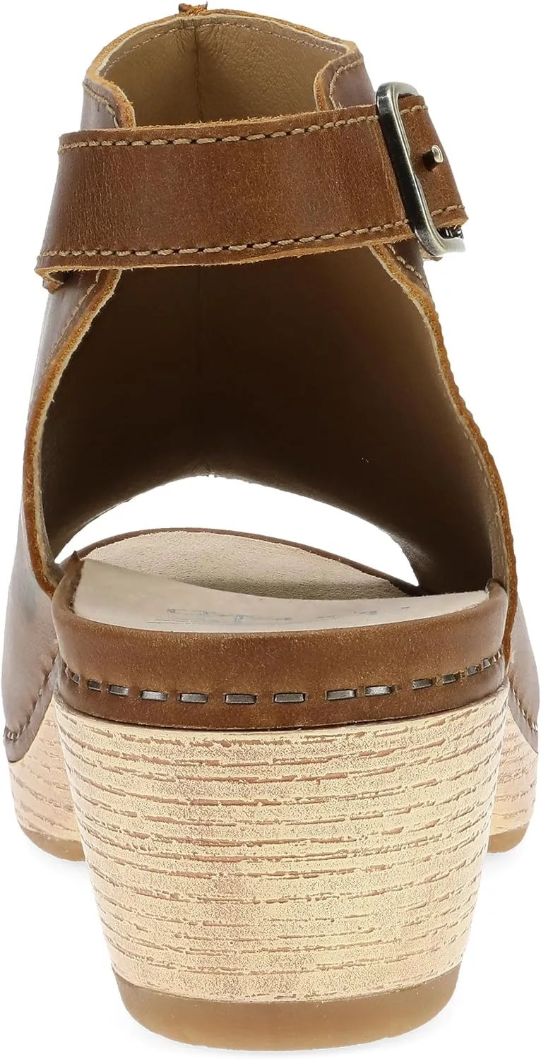 Dansko Lizzy Peep-Toe Booties for Women - Linings from Recycled Materials and Leather for Breathability- Lightweight Rubber Outsole for Long-Lasting Wear