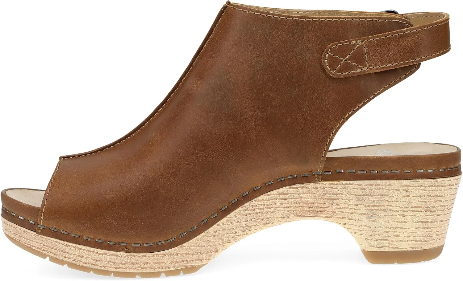 Dansko Lizzy Peep-Toe Booties for Women - Linings from Recycled Materials and Leather for Breathability- Lightweight Rubber Outsole for Long-Lasting Wear