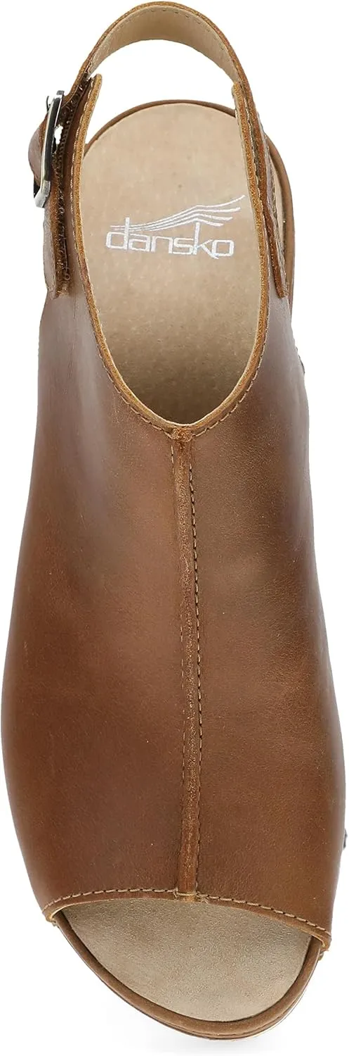 Dansko Lizzy Peep-Toe Booties for Women - Linings from Recycled Materials and Leather for Breathability- Lightweight Rubber Outsole for Long-Lasting Wear