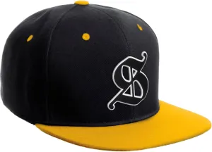 Daxton Classic Snapback Old English Alphabet A to Z Numbers Initials Flat Bill Visor Cap