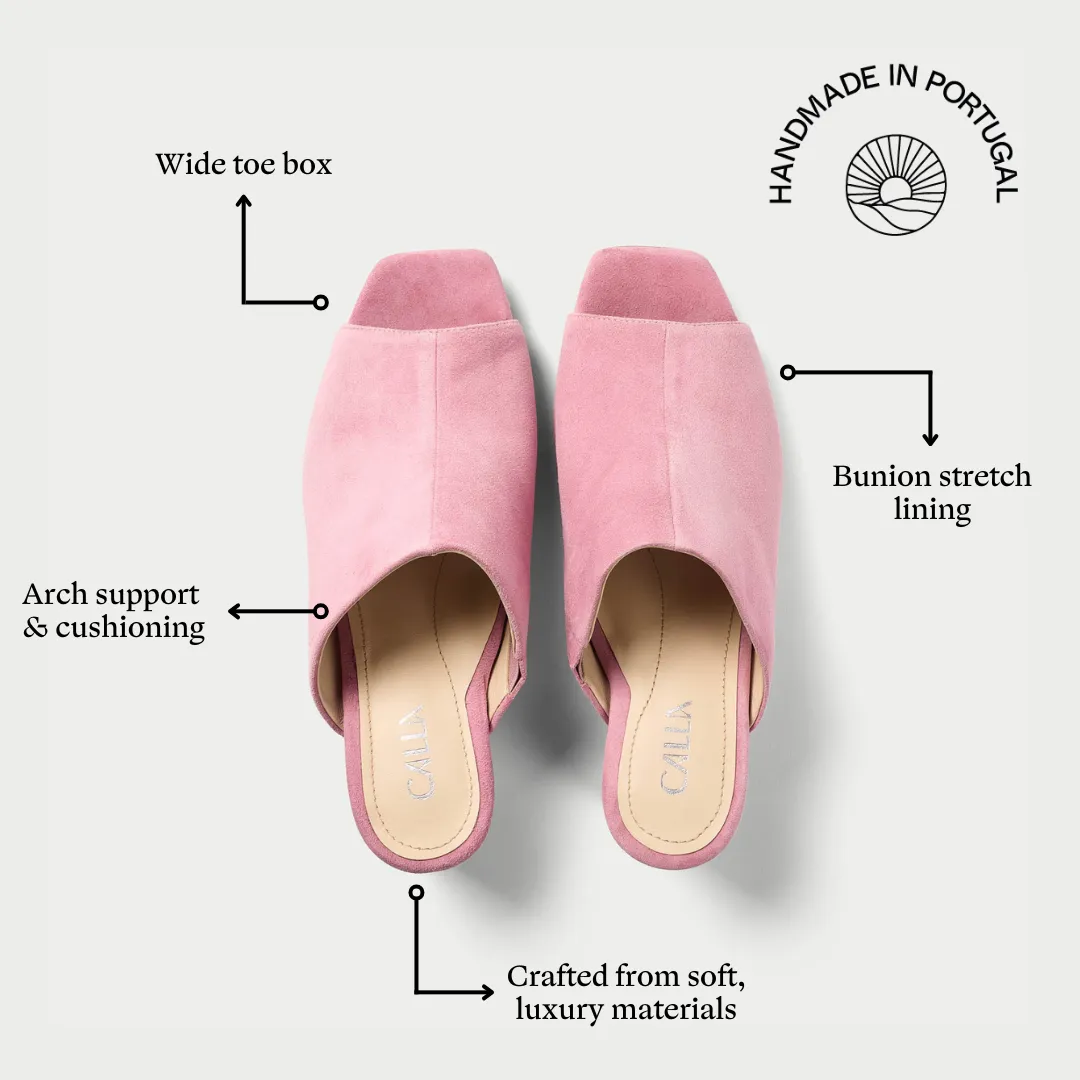 Debbie - Pink suede