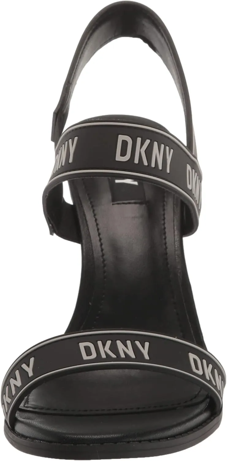 DKNY Women's Logo Slingback Open Toe Heel Heeled Sandal
