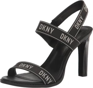 DKNY Women's Logo Slingback Open Toe Heel Heeled Sandal