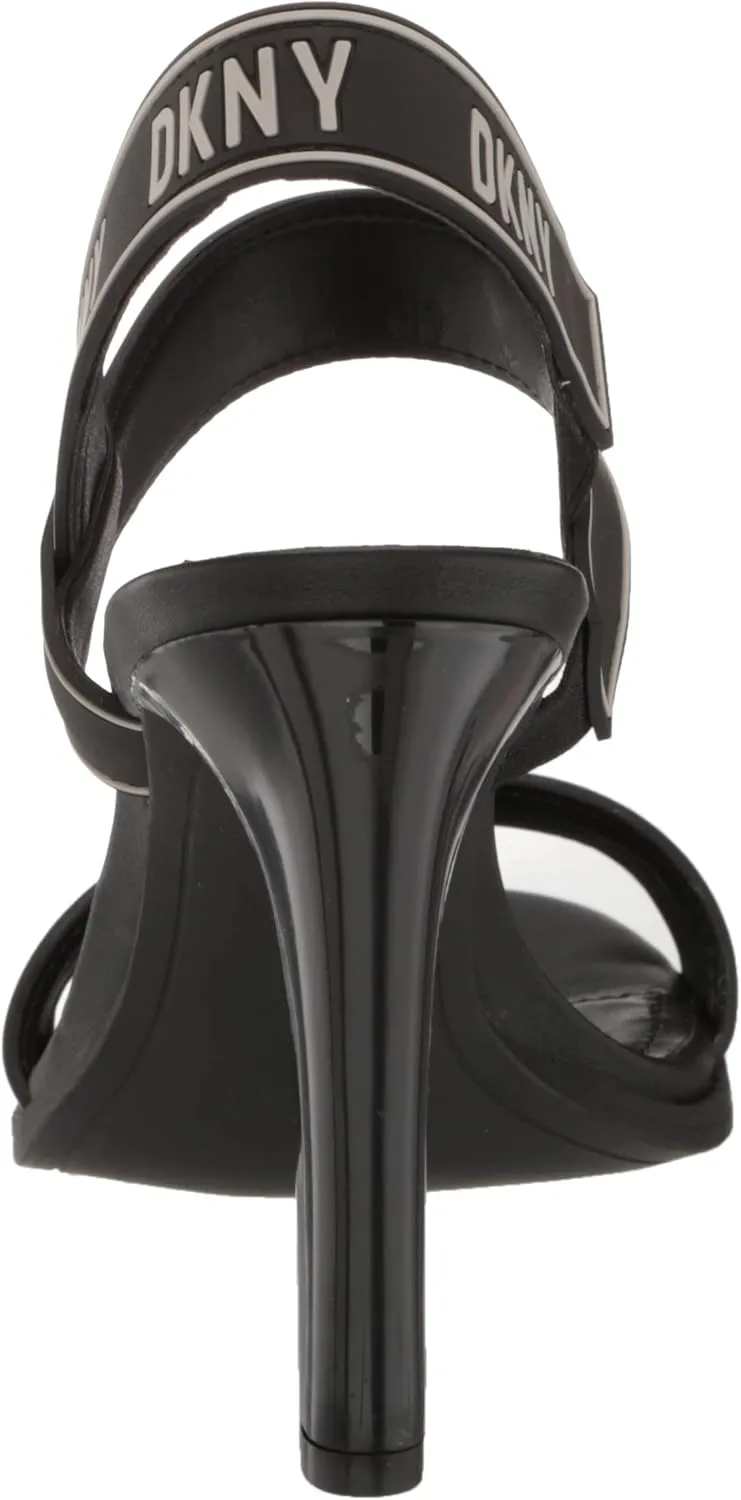 DKNY Women's Logo Slingback Open Toe Heel Heeled Sandal