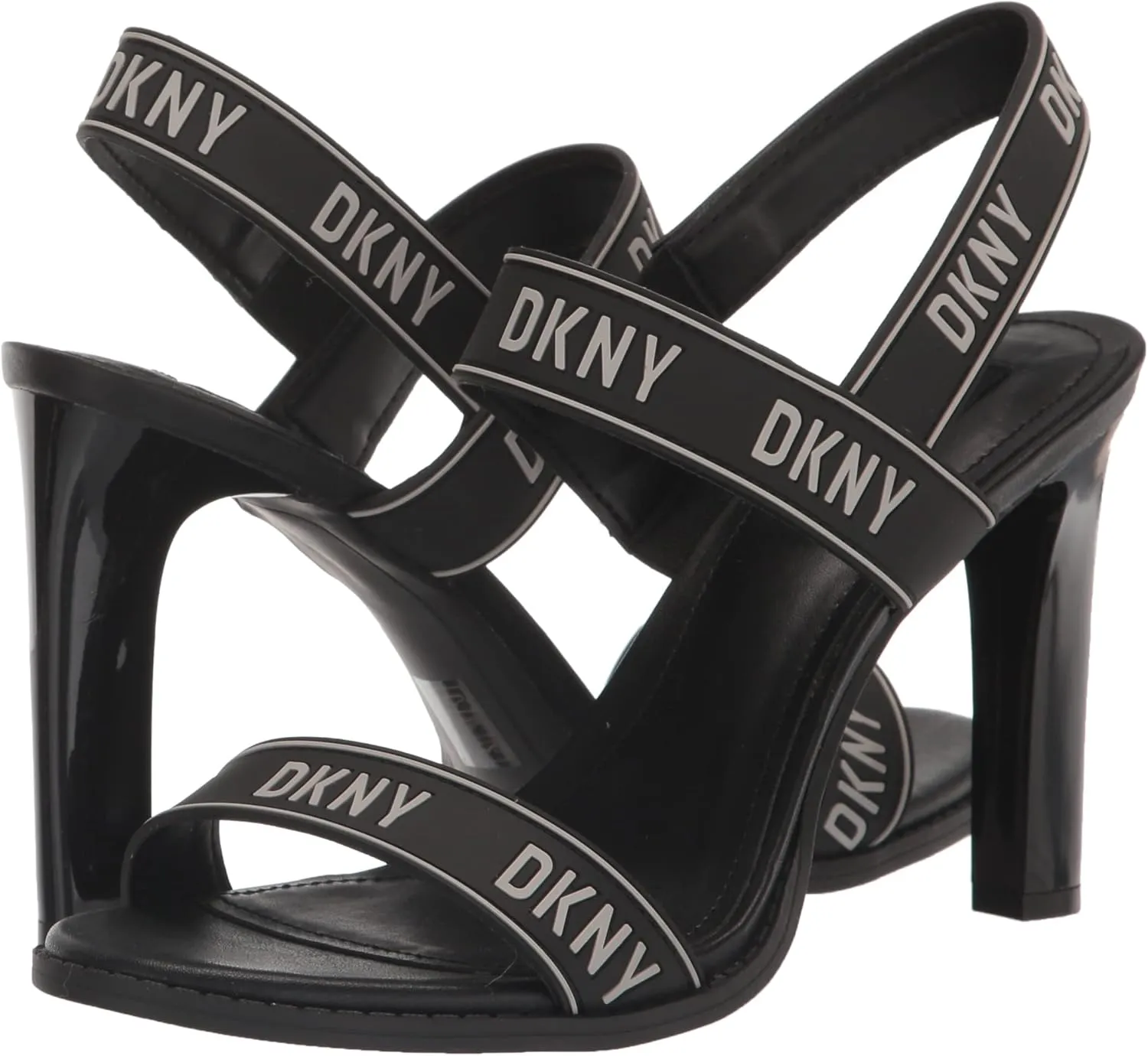 DKNY Women's Logo Slingback Open Toe Heel Heeled Sandal