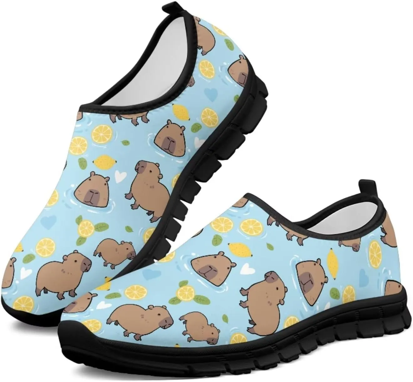 Dog Paw Print Casual Shoes for Women Slip On Low Top Flat Sneakers Breathable Mesh Footwear for Walking