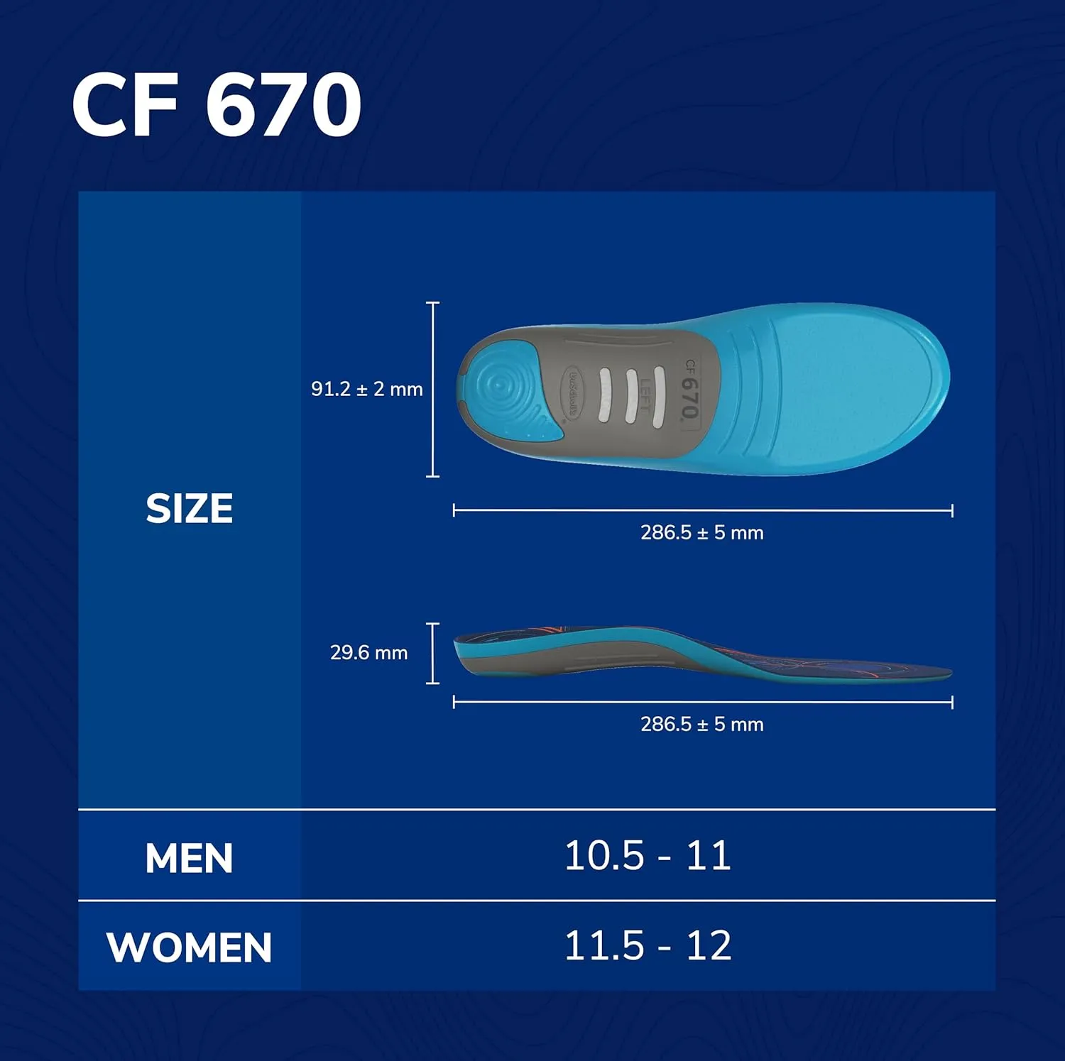 Dr. Scholl's Custom FiT Comfort – Plantar Fasciitis Insoles, Orthotics Shoe Inserts with Arch Support for Men & Women, Suitable for 220  lbs, Stay on Your Feet All-Day with Optimum Cushioning, CF670