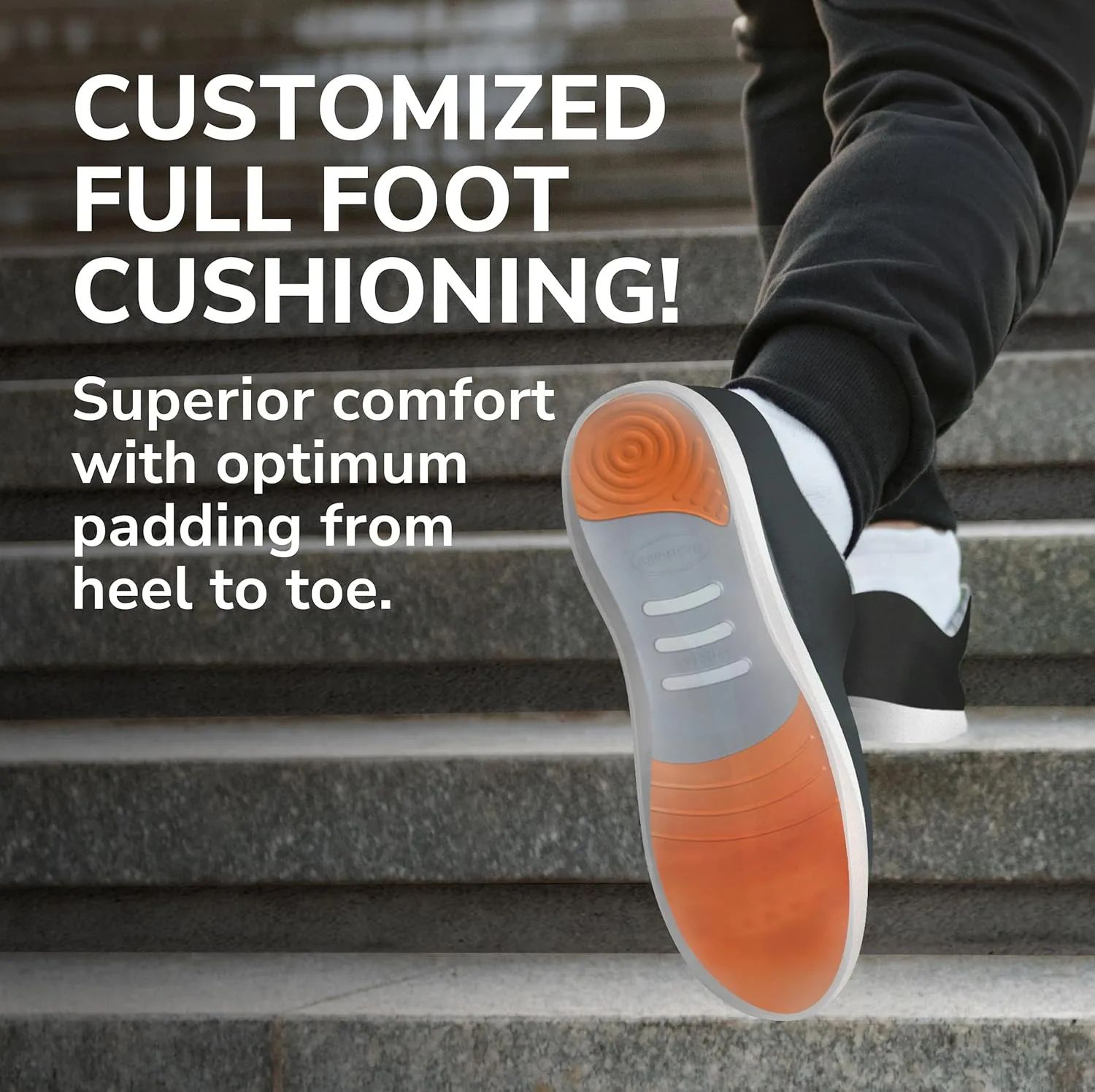 Dr. Scholl's Custom FiT Comfort – Plantar Fasciitis Insoles, Orthotics Shoe Inserts with Arch Support for Men & Women, Suitable for 220  lbs, Stay on Your Feet All-Day with Optimum Cushioning, CF770