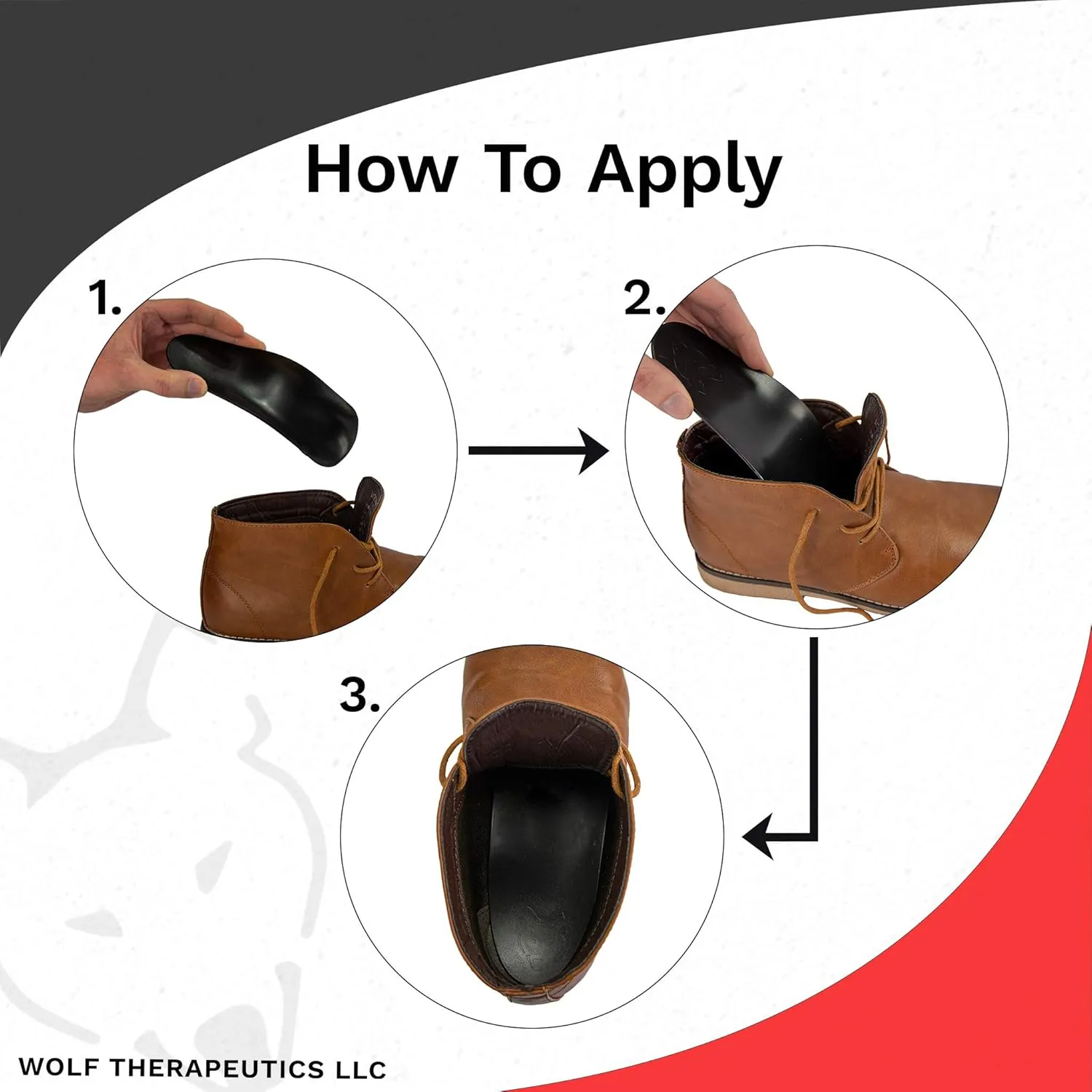 Dr. Wolf Arch Support Orthotic Inserts: Doctor Developed Plantar Fasciitis Insoles for Men, Arch Support Insoles for Women, Heel Pain and Foot Arch Supports (Men's 8/9, Women's 10)