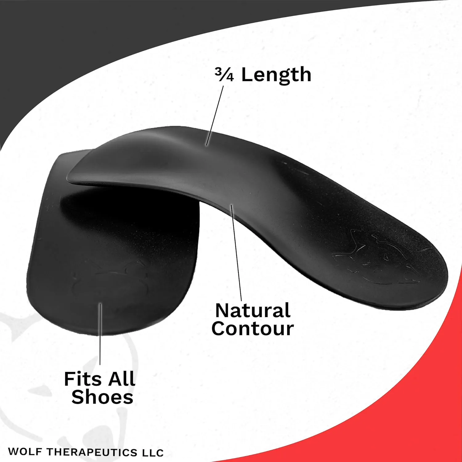 Dr. Wolf Arch Support Orthotic Inserts: Doctor Developed Plantar Fasciitis Insoles for Men, Arch Support Insoles for Women, Heel Pain and Foot Arch Supports (Men's 8/9, Women's 10)