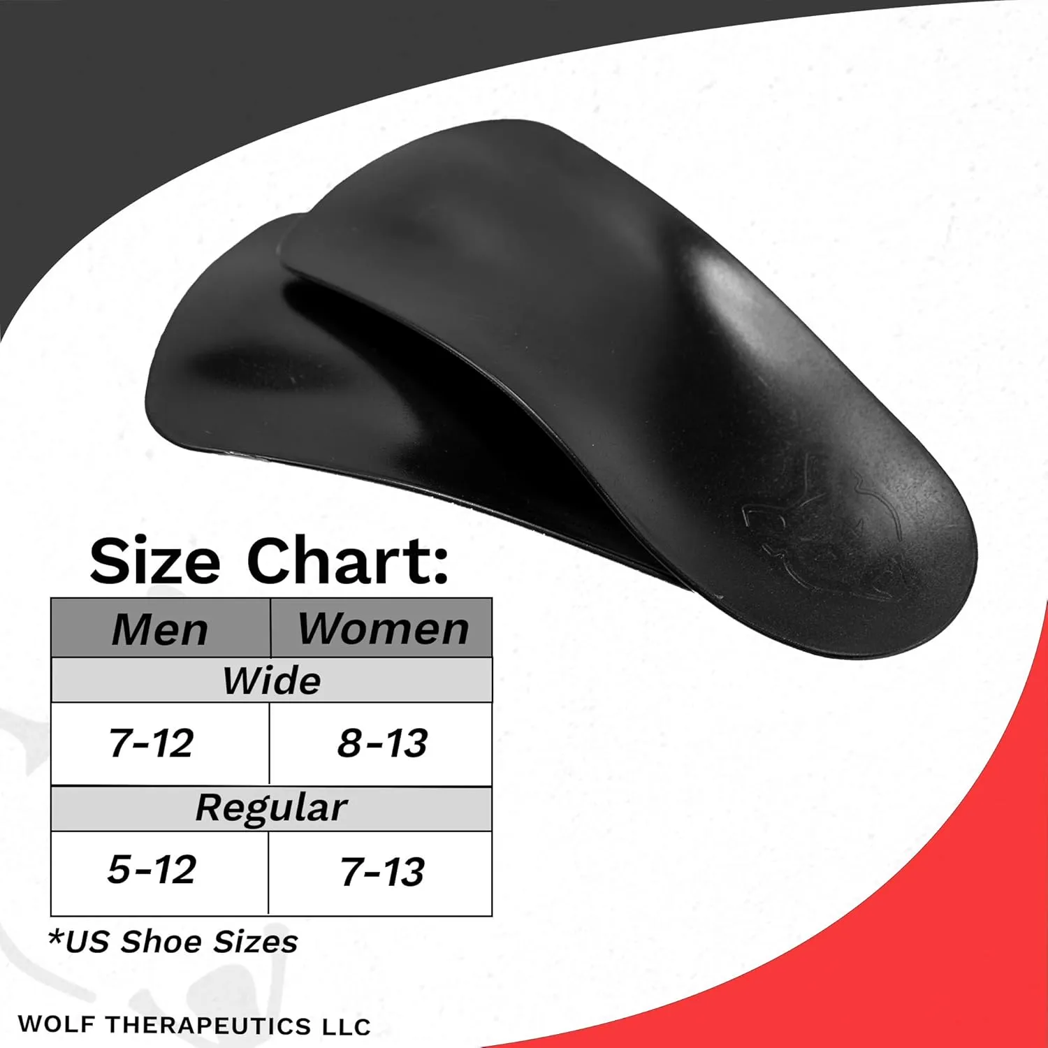 Dr. Wolf Arch Support Orthotic Inserts: Doctor Developed Plantar Fasciitis Insoles for Men, Arch Support Insoles for Women, Heel Pain and Foot Arch Supports (Men's 8/9, Women's 10)