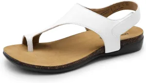 DREAM PAIRS Women's Comfortable Cork Footbed Arch Support Sandals Casual to Dressy Thong Walking Flat Sandals for Summer