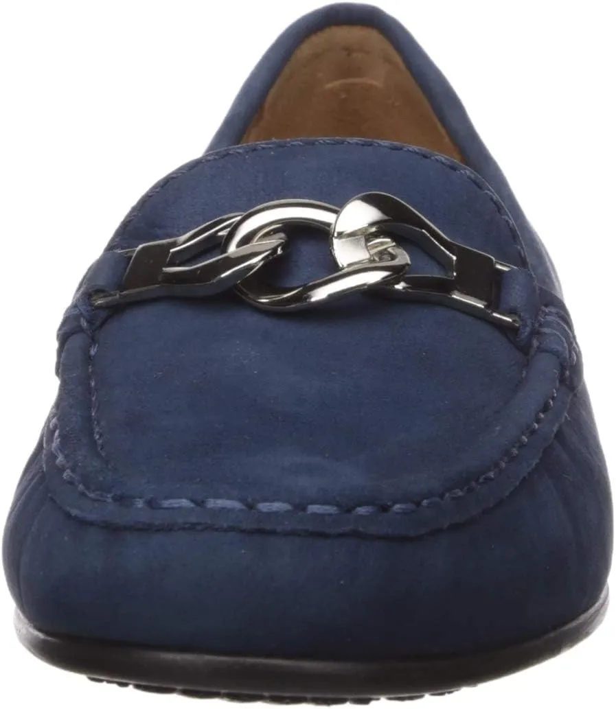 Driver Club USA Women's Leather Made in Brazil Chain Buckle Loafer