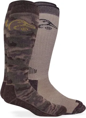 Ducks Unlimited Men's All Seaon Tall Merino Wool Boot Socks 2 Pair Pack