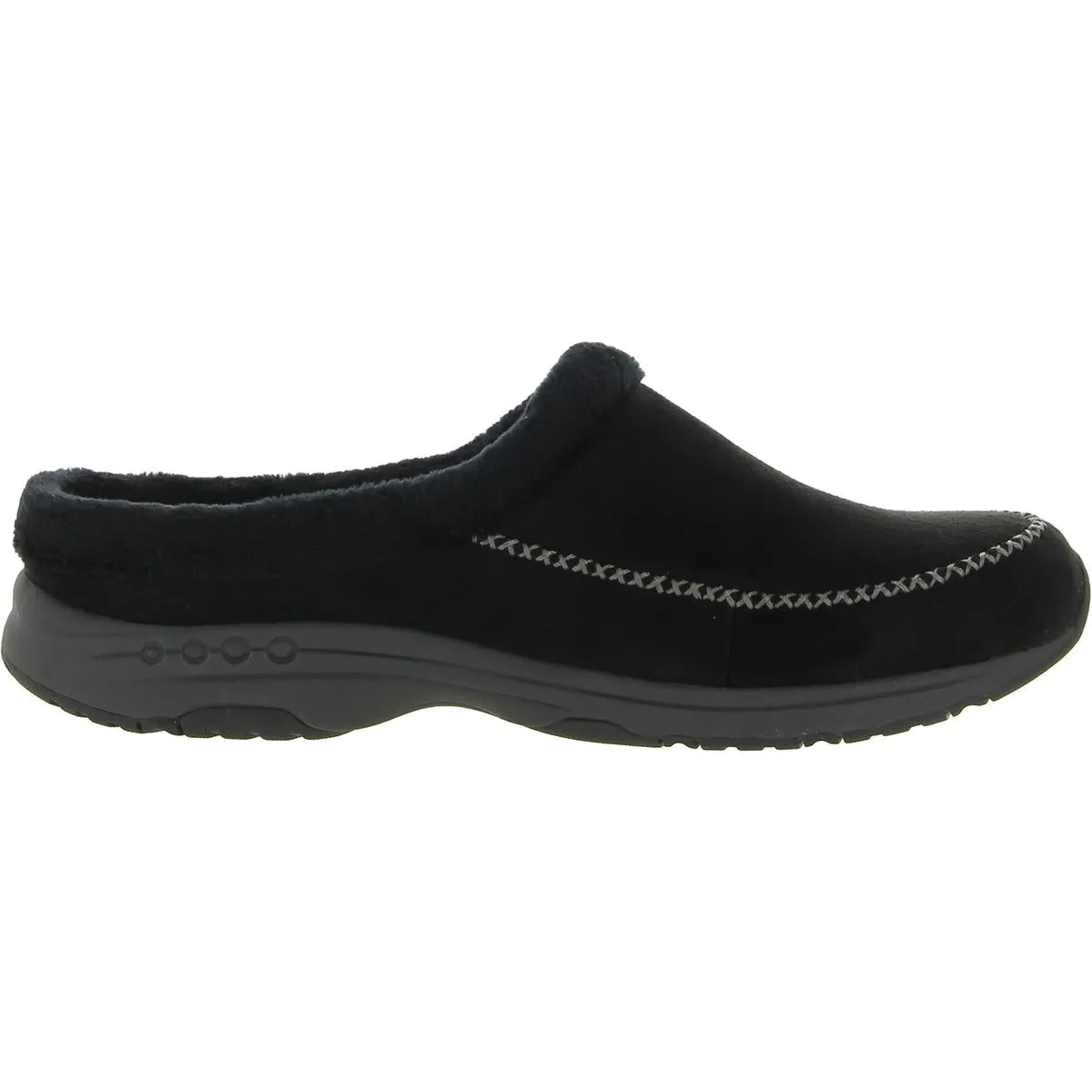 Easy Spirit Womens Travel Slip 2 Faux Fur Lined Slip On Mule Slippers