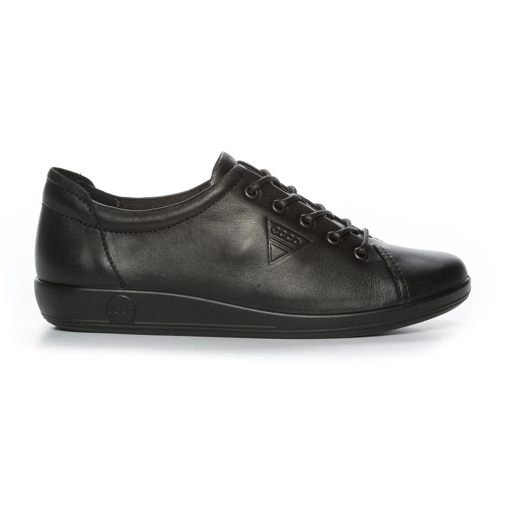 Ecco Soft 2.0 Ladies Black Laced Shoe