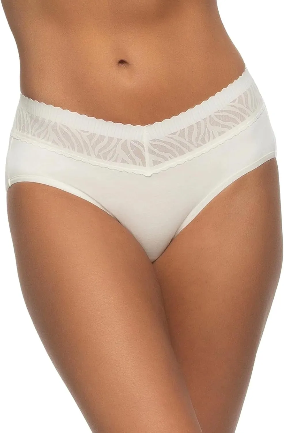 Felina Womens 5 Pack Stay In Place Mid-Rise Lace Hipster