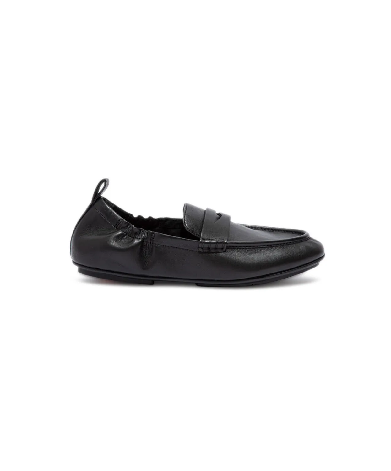 FitFlop Allegro Leather All Black Penny Loafers