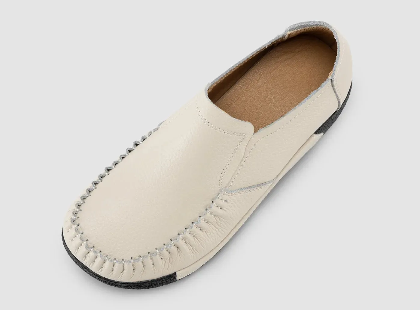 FitVille Damen Plateau Loafer aus Leder